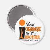Leukemie Ik DRAAG SINAASAPPEL VOOR MIJN BROER 9 Magneet (Voorkant / Achterkant)