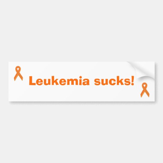 Leukemie is klote! Bumpersticker (Voorkant)