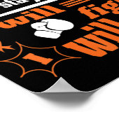 Leukemie kanker arrior Ik zal sterk blijven Poster (Hoek)