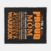 Leukemie Kanker Bewustheid Overleving Oranje Fleece Deken (Voorkant (Horizontaal))