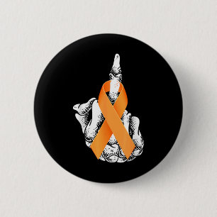 Leukemie Kanker Middelvinger Leukemie Bewustzijn Ronde Button 5,7 Cm
