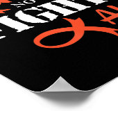 Leukemie kankerbestrijding lint poster (Hoek)