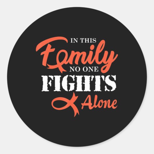 Leukemie kankerbestrijding lint ronde sticker (Voorkant)