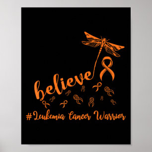 Leukemie Kankerstrijder Dragonfly Geloof Hoop Poster