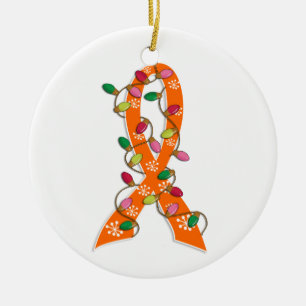 Leukemie kerstlampje keramisch ornament