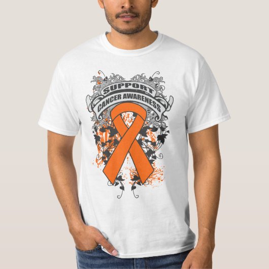 Leukemie - Kool Support Awareness Slogan T-shirt (Voorkant)