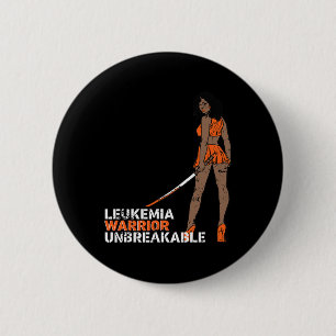 Leukemie Krijger Onbreekbaar Bloedkanker Bewustzij Ronde Button 5,7 Cm