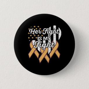 Leukemie Leukemie Bewustzijn Haar strijd is mijn s Ronde Button 5,7 Cm
