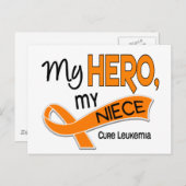 Leukemie MY HERO MY NIECE 42 Briefkaart (Voorkant / Achterkant)