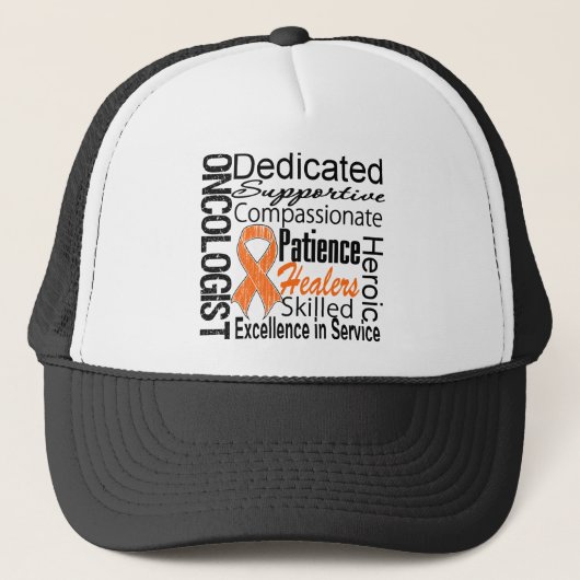 Leukemie Oncoloog Collage Trucker Pet (Voorkant)