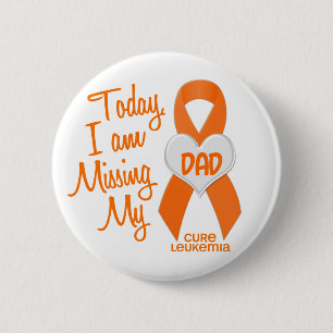Leukemie Ontbrekend mijn vader 1 Ronde Button 5,7 Cm