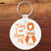 Leukemie Ontbrekend mijn vriend 1 Sleutelhanger (Voorkant)