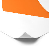 Leukemie Oranje lint 3 Poster (Hoek)