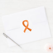 Leukemie Oranje lint 3 Ronde Sticker (Envelop)