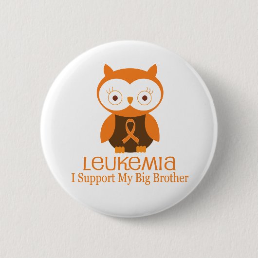 Leukemie Oranje lintje Button Big Brother (Voorkant)