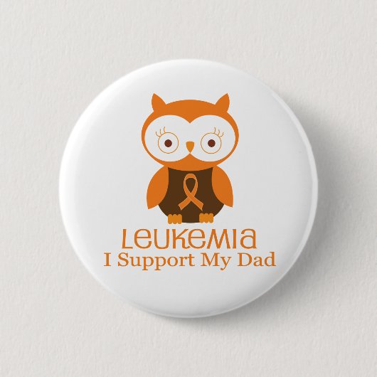 Leukemie Oranje Ribbon Button Pap (Voorkant)