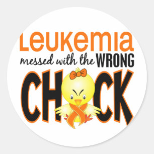 Leukemie overkomt met de verkeerde meid ronde sticker