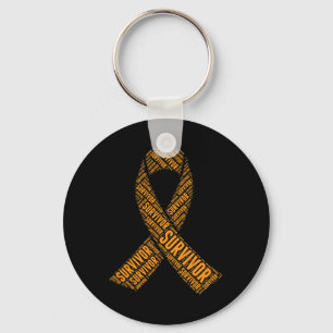 Leukemie Overlevende bloedkanker Word Art Sleutelhanger