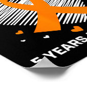 Leukemie Overlevende geschenken 5 jaar Kankervrij  Poster (Hoek)