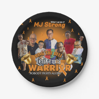 Leukemie Overlevende viering Borden Klok Ringen Papieren Bordje