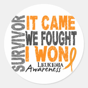 Leukemie Overlevingsgezwel dat we vonden dat ik wo Ronde Sticker