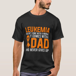Leukemie Papa geeft papa nooit op van een leukemie T-shirt