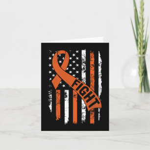 Leukemie Ribbon Fight American Flag Leukemia AWare Kaart