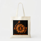 Leukemie Shirt Sinaasappel Zonnebloem H Tote Bag (Voorkant)