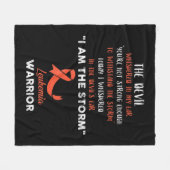 Leukemie Strijd tegen kanker Koolstof 8 Fleece Deken (Voorkant (Horizontaal))