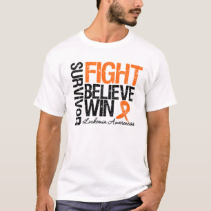 Leukemie Survivor Believe Win Motto T-shirt