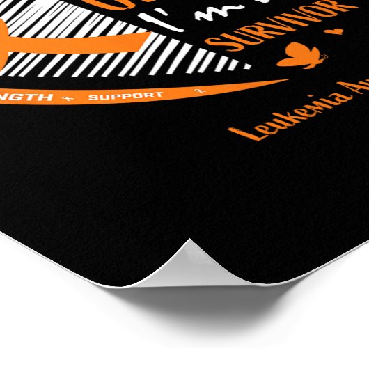 Leukemie Survivor Gifts Vrouwen Mannen Kinder Mam Poster (Hoek)