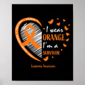 Leukemie Survivor Gifts Vrouwen Mannen Kinder Mam Poster (Voorkant)