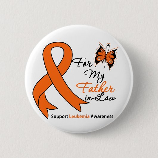 Leukemie - Voor mijn schoonvader Ronde Button 5,7 Cm (Voorkant)