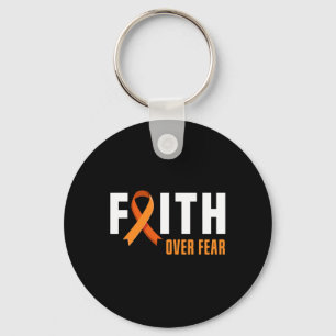 Leukemie Warrior Faith Fear God Leukemie Kanker Aw Sleutelhanger