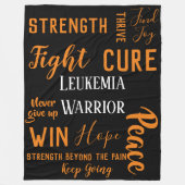 Leukemie Warrior grote deken (Voorkant)