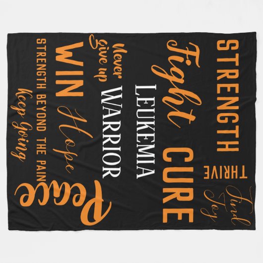 Leukemie Warrior grote deken (Voorkant (Horizontaal))