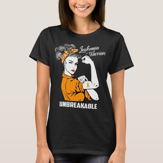 Leukemie Warrior niet breekbaar T-shirt (Voorkant)