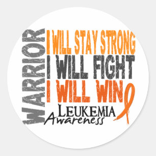 Leukemie Warrior Ronde Sticker