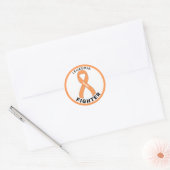 Leukemie Witte Ronde Ronde Sticker (Envelop)