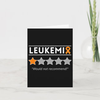 Leukemie zou niet aanbevelen - Bewustzijn Maand Kaart