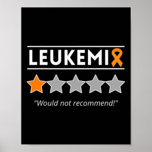 Leukemie zou niet aanbevelen - Bewustzijn Maand Poster