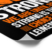 Leukemiebewustzijn Bloedkanker Oranje lint Poster (Hoek)