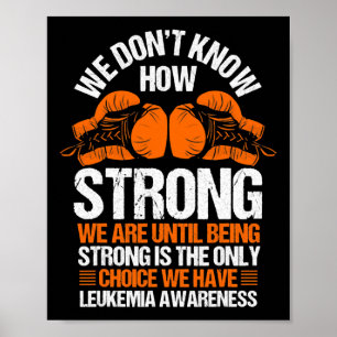Leukemiebewustzijn Bloedkanker Oranje lint Poster