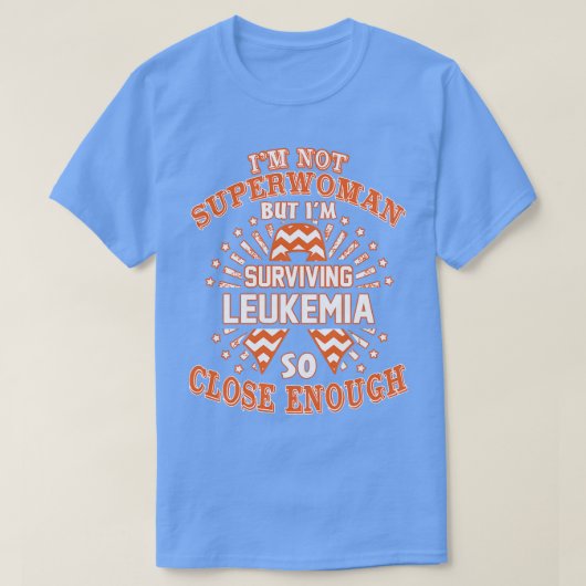 Leukemiebewustzijn in niet Superwoman maar IM over T-shirt (Design voorkant)