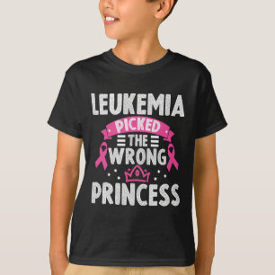 Leukemiebewustzijn Leukemie koos de verkeerde prin T-shirt