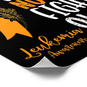 Leukemiebewustzijn Oranje lintkankeroverlevende Poster (Hoek)