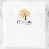 Leukemieboom Ronde Sticker (Tas)