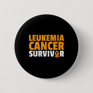 Leukemiekanker Overlevende Oranje lintgevoeligheid Ronde Button 5,7 Cm