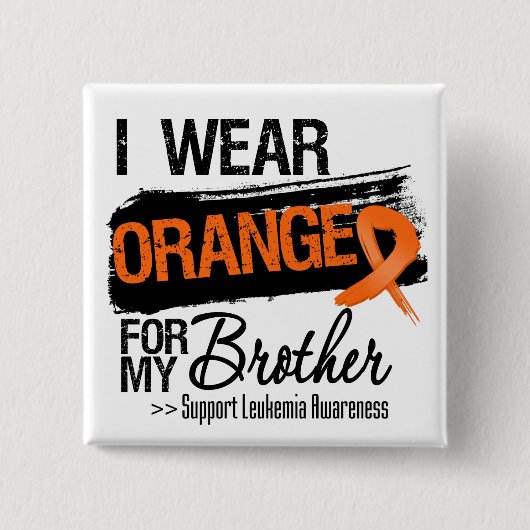 Leukemiekbon voor mijn broer vierkante button 5,1 cm (Voorkant)