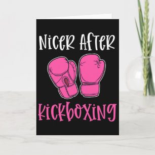 Leuker na kickboksen Grappige woordspeling Workout Kaart